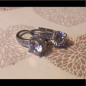 Cubic Zirconia Sterling Silver Earrings